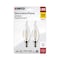 Satco 3-Watt CA10 LED - Clear - Candelabra Base - 2700K - 200 Lumens - 120 Volts, 2PK S21839 - alternate 3